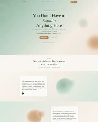 Gather — Inclusive Peer Support Landing Page Template