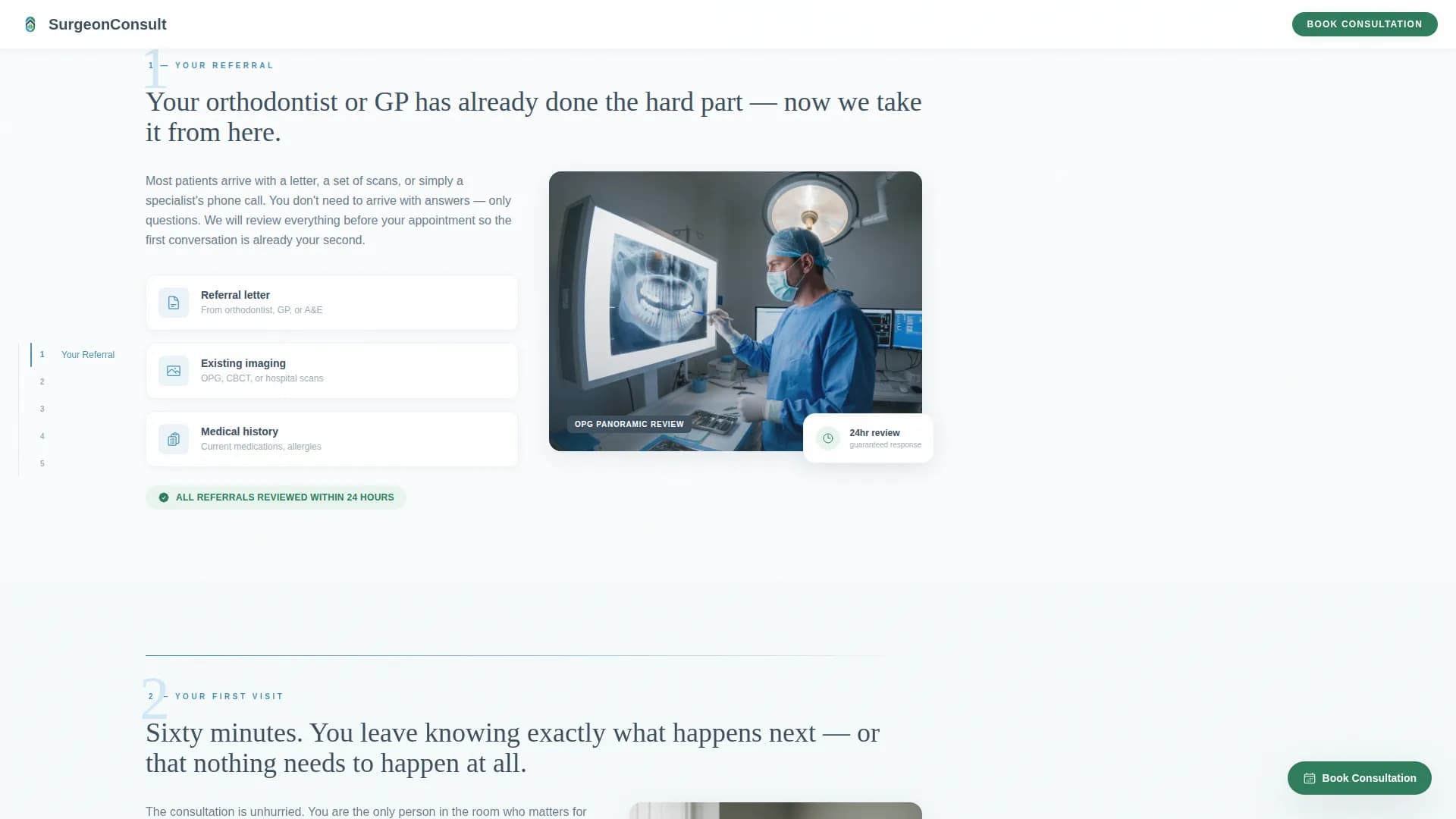 Maxillofacial Surgeon Specialist Booking Website Template