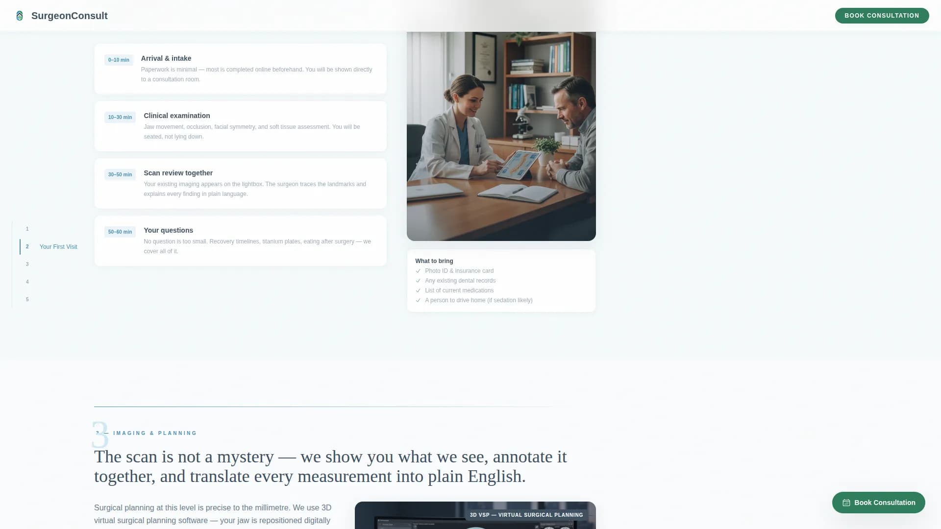 Maxillofacial Surgeon Specialist Booking Website Template