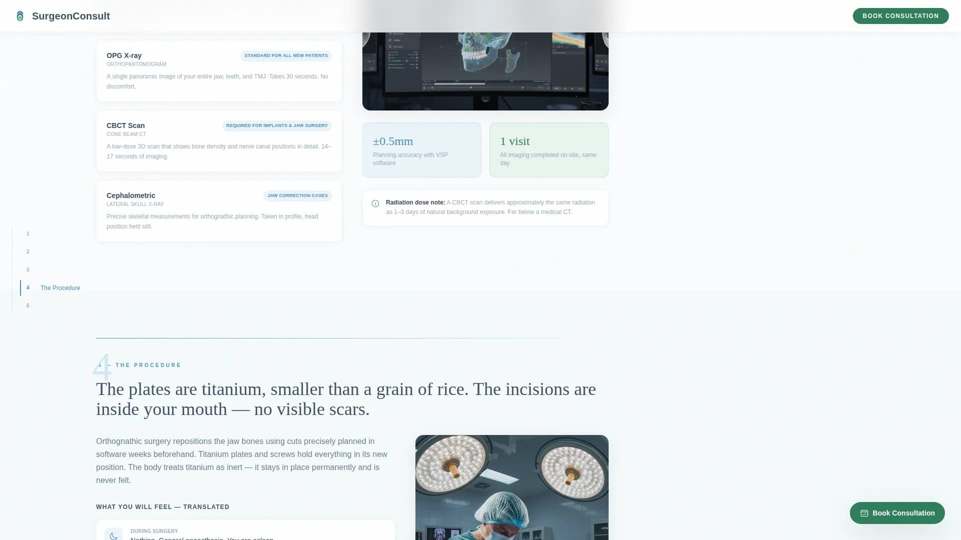 Maxillofacial Surgeon Specialist Booking Website Template