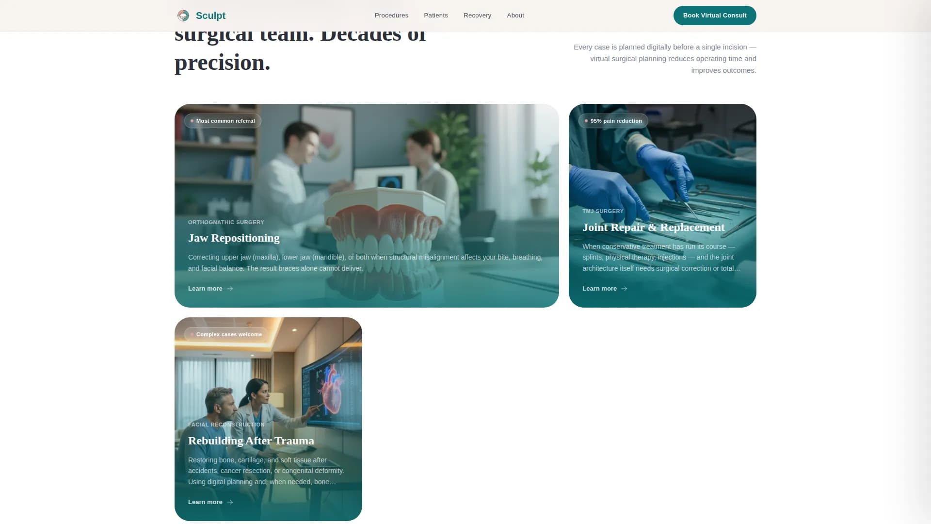 Maxillofacial Surgeon Advanced Booking Website Template