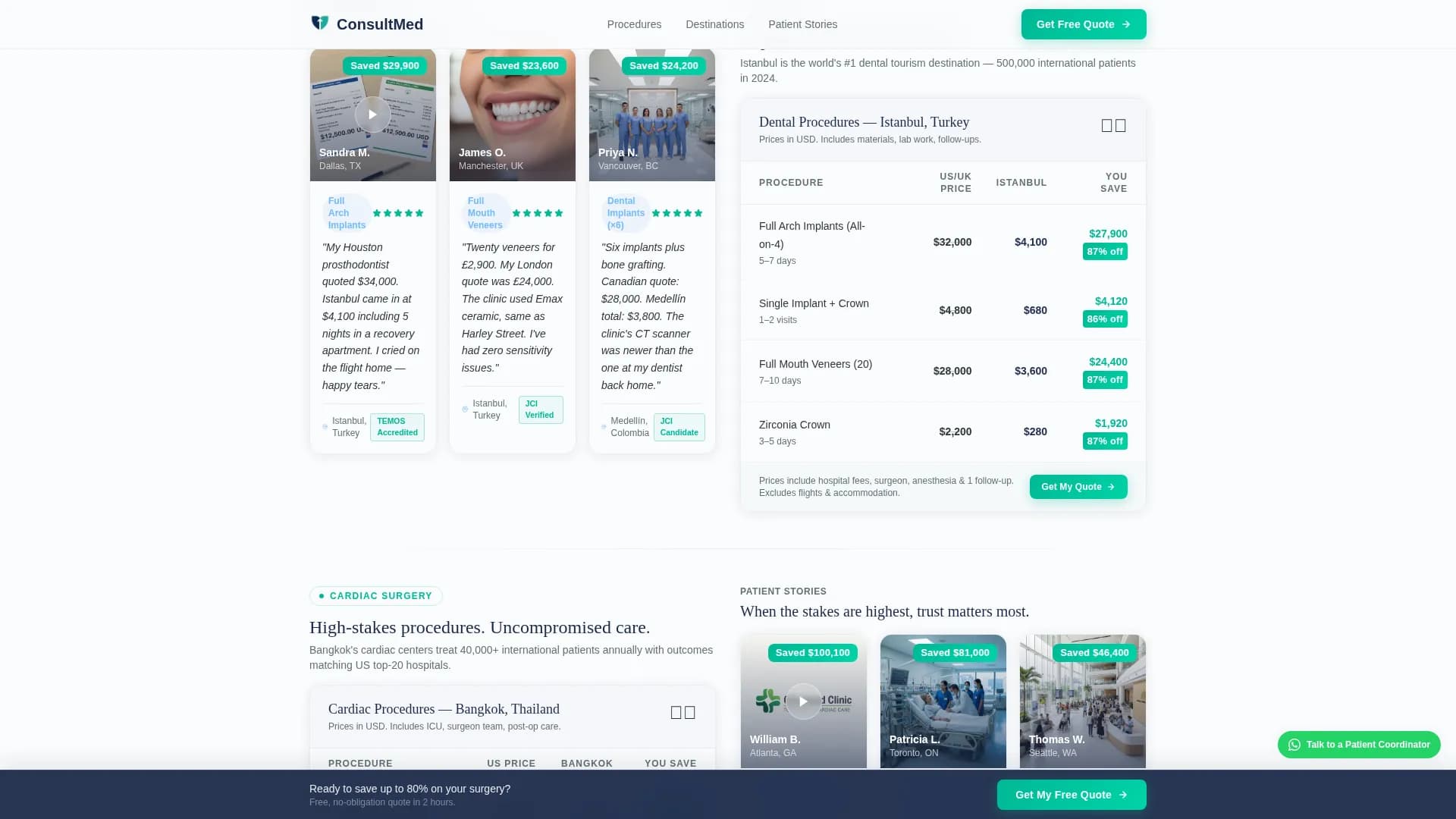 Consult - Precision Medical Tourism Landing Page Template