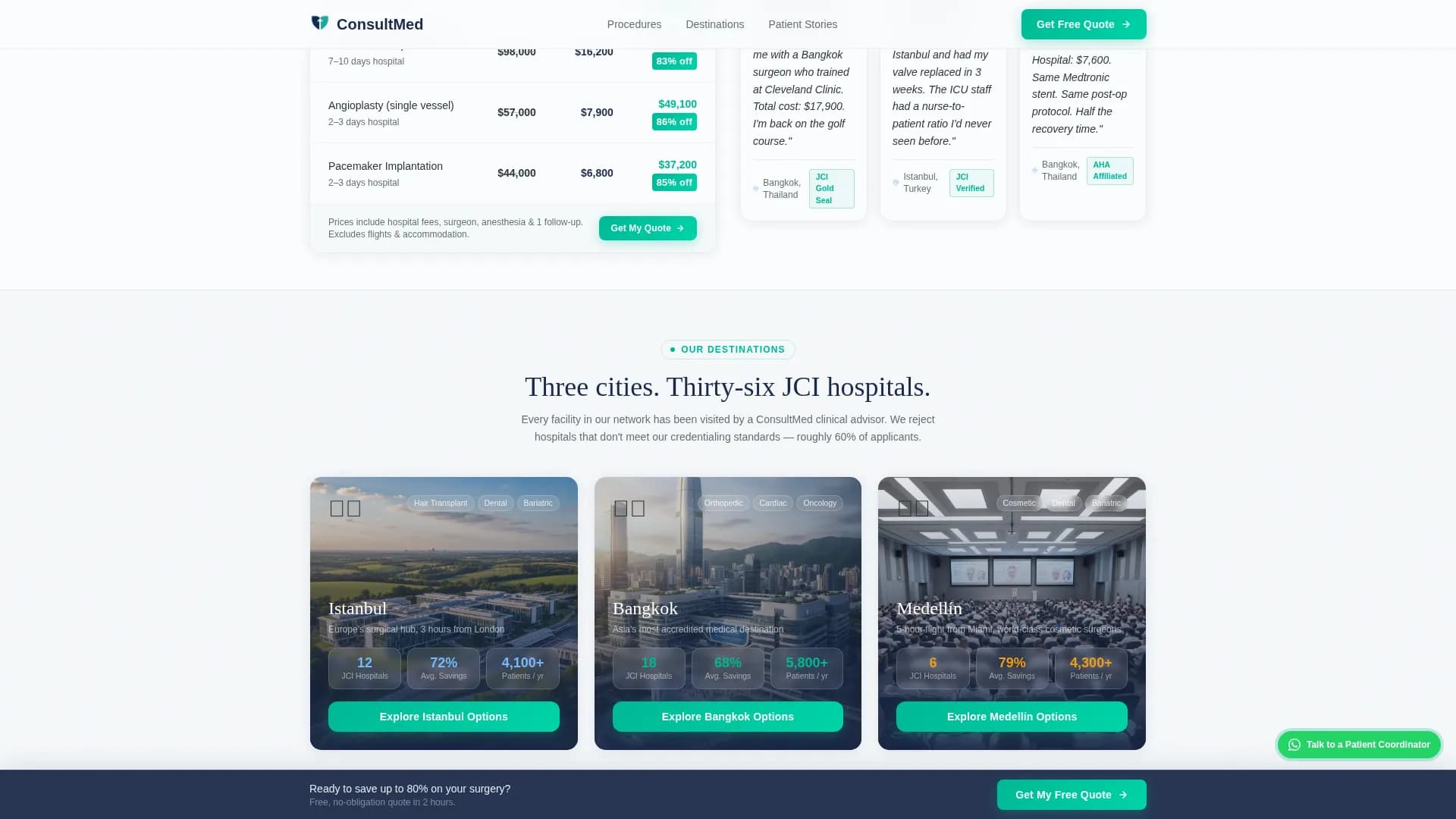 Consult - Precision Medical Tourism Landing Page Template