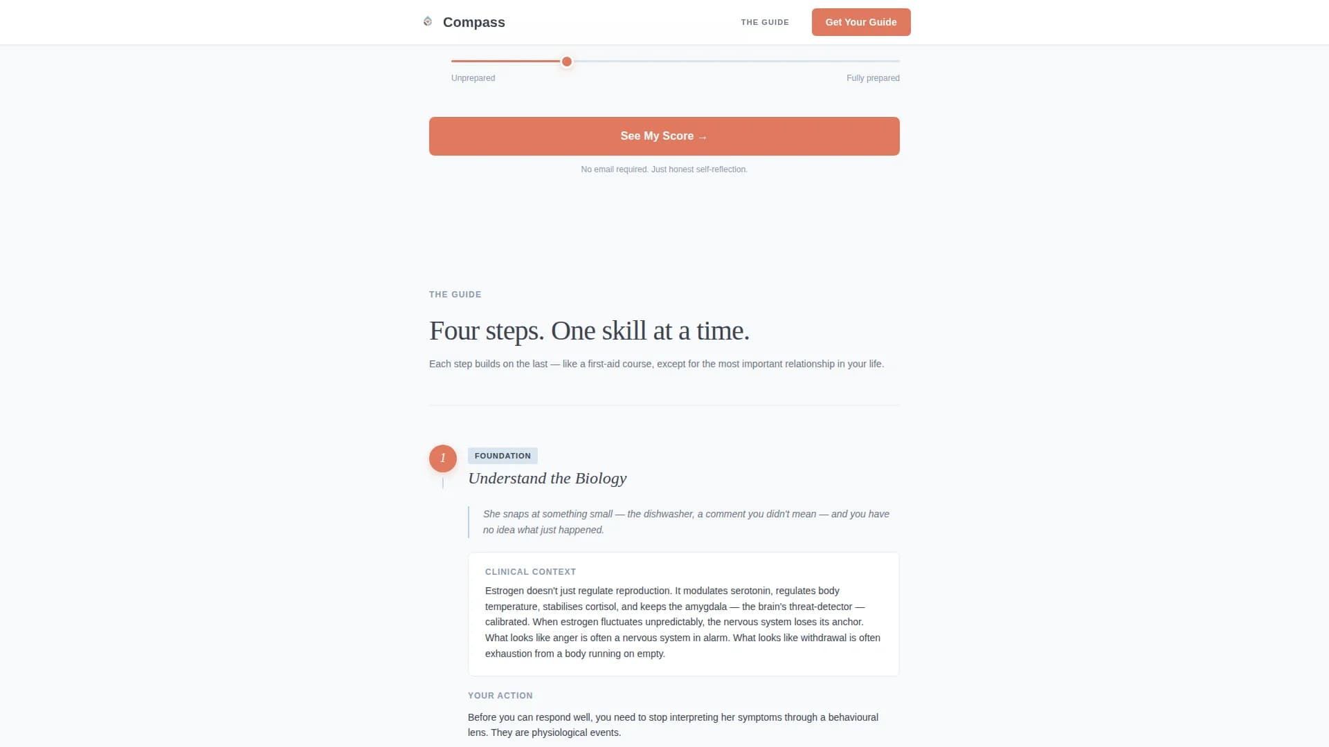 Menopause Care Cost Calculator Website Template