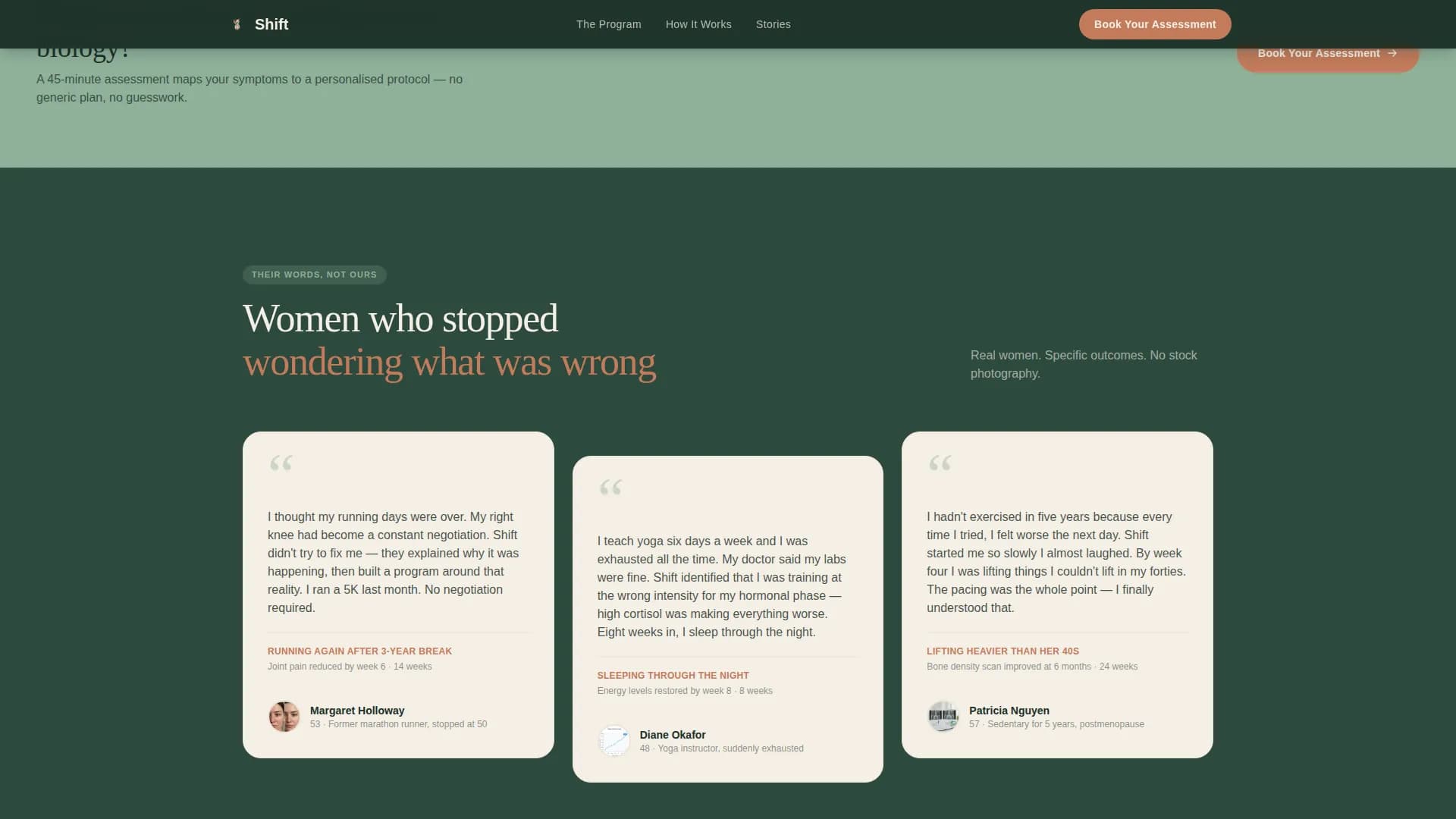Menopause Care Booking Website Template