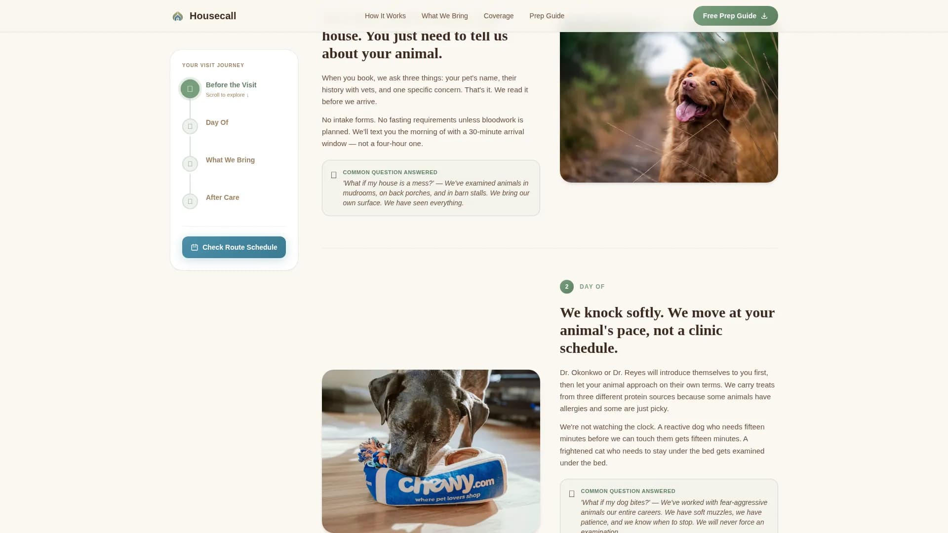 Housecall — Convenient Mobile Veterinarian Landing Page Template