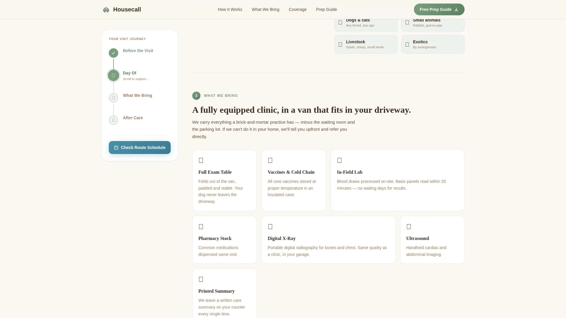 Housecall — Convenient Mobile Veterinarian Landing Page Template