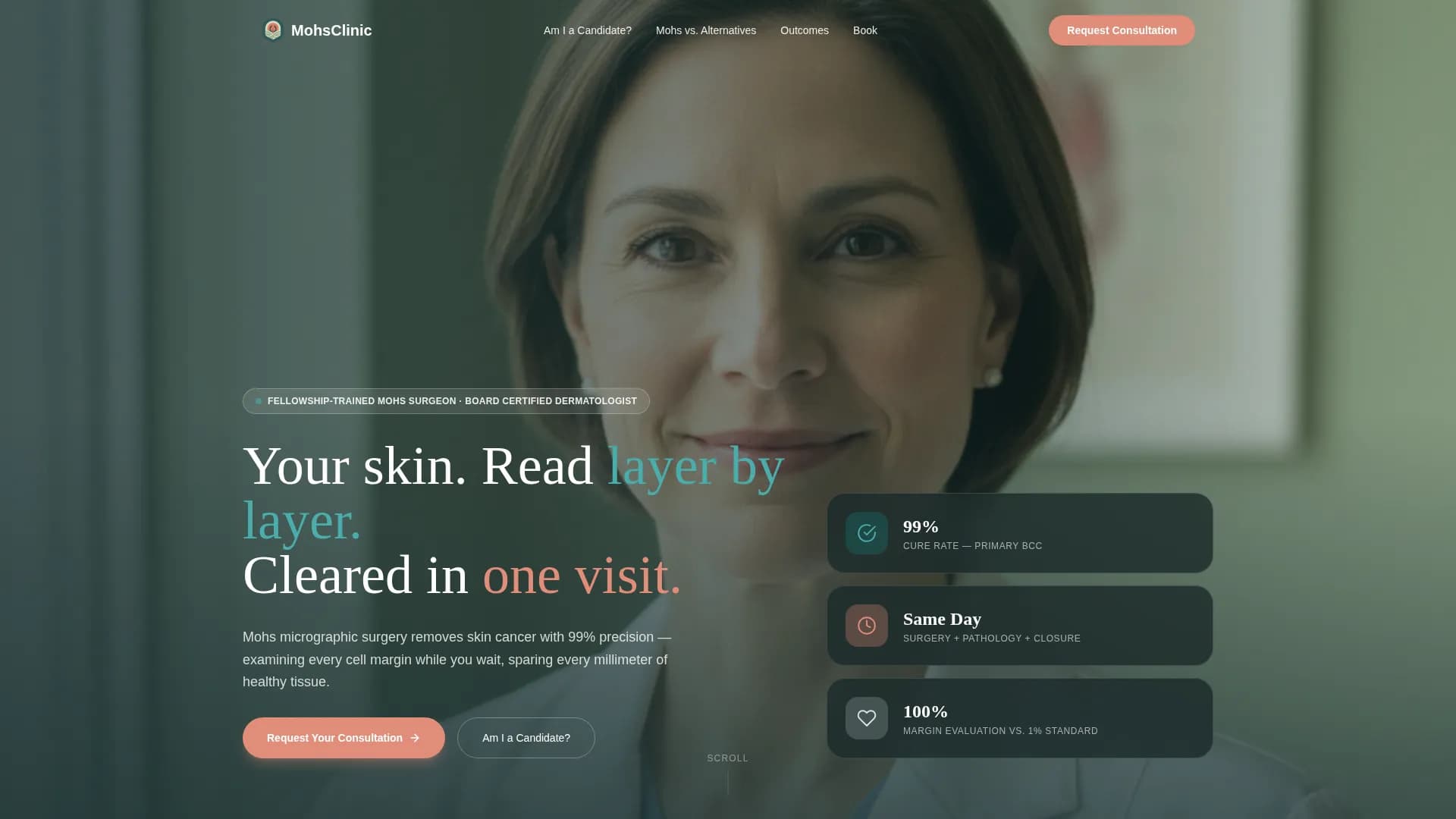 Dermatology & Skin Clinic Booking Website Template