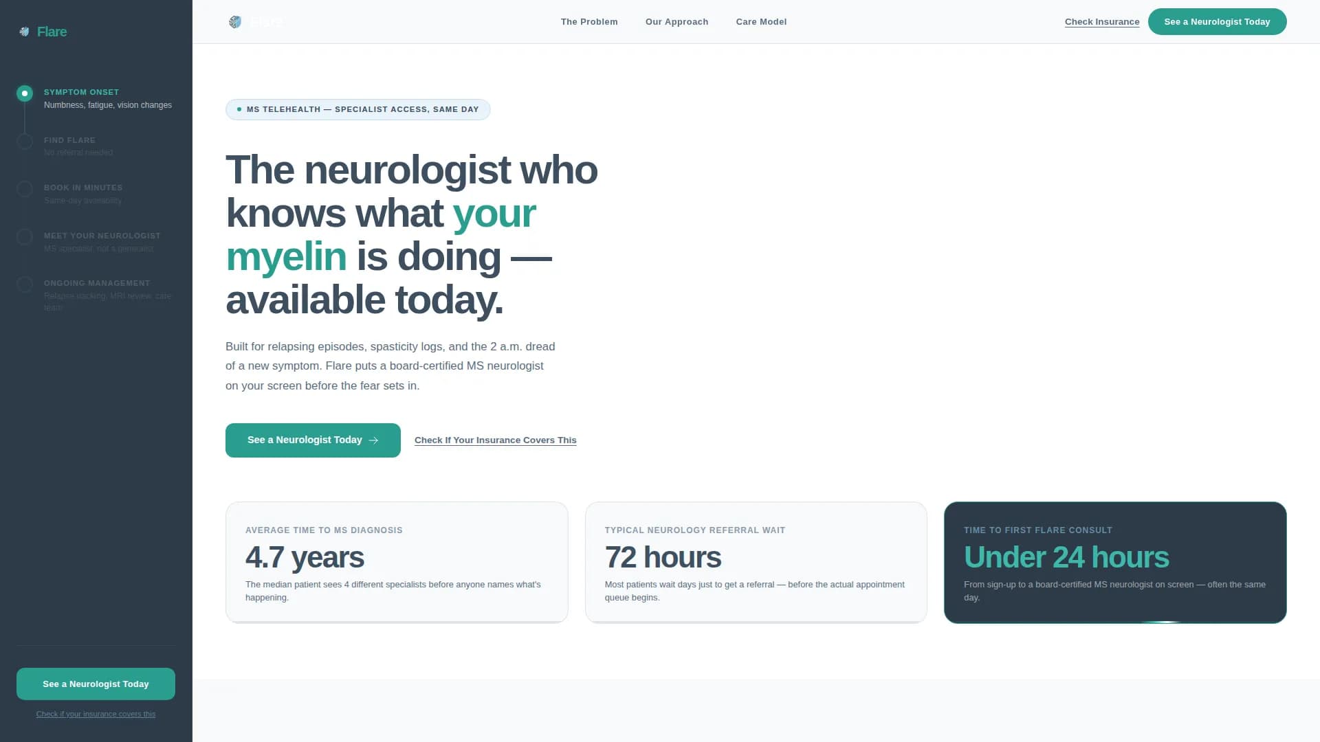 Multiple Sclerosis Care Booking Website Template