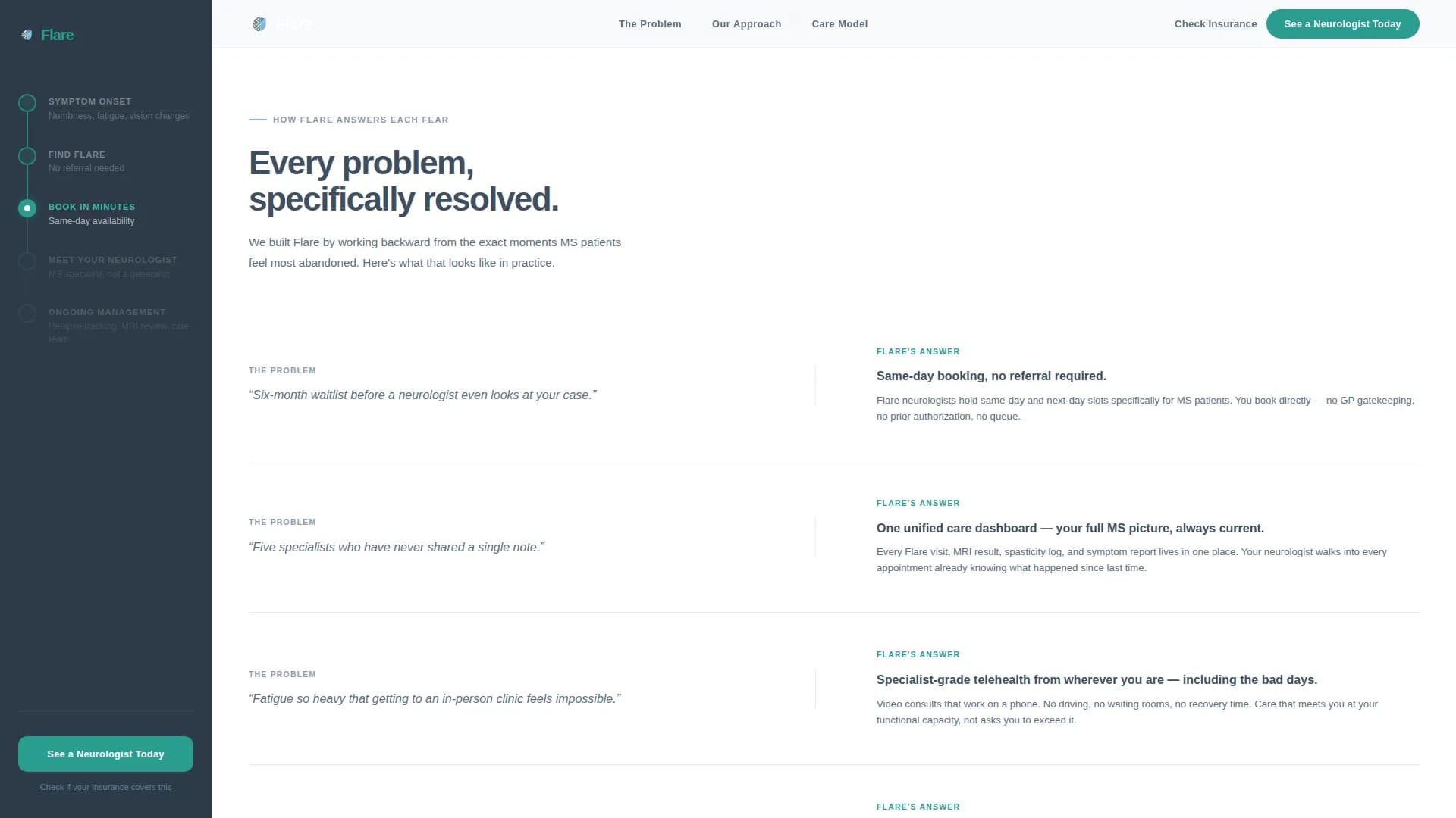Multiple Sclerosis Care Booking Website Template