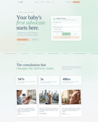 Neonatologist Practice Website Template with Gestational Risk Calculator