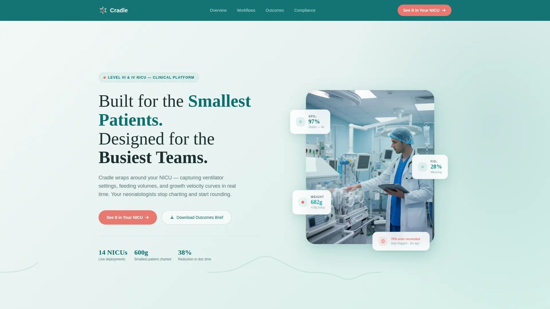 Neonatology Medicine Booking Website Template