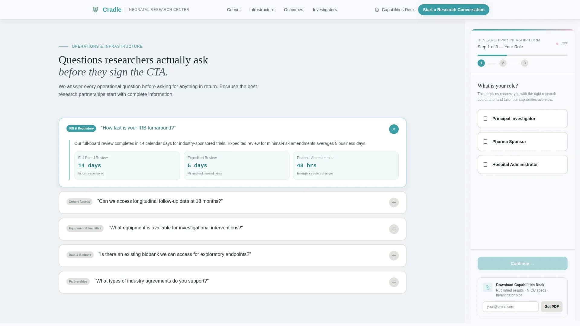 Neonatology Medicine FAQ Website Template