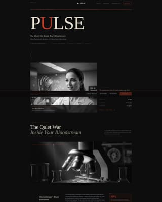 Pulse - Cinematic Healthtech Landing Page Template