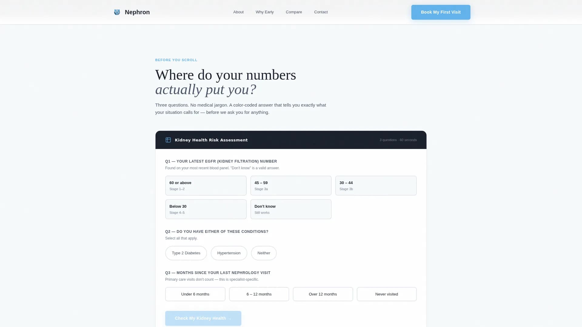 Nephrologist Booking Website Template