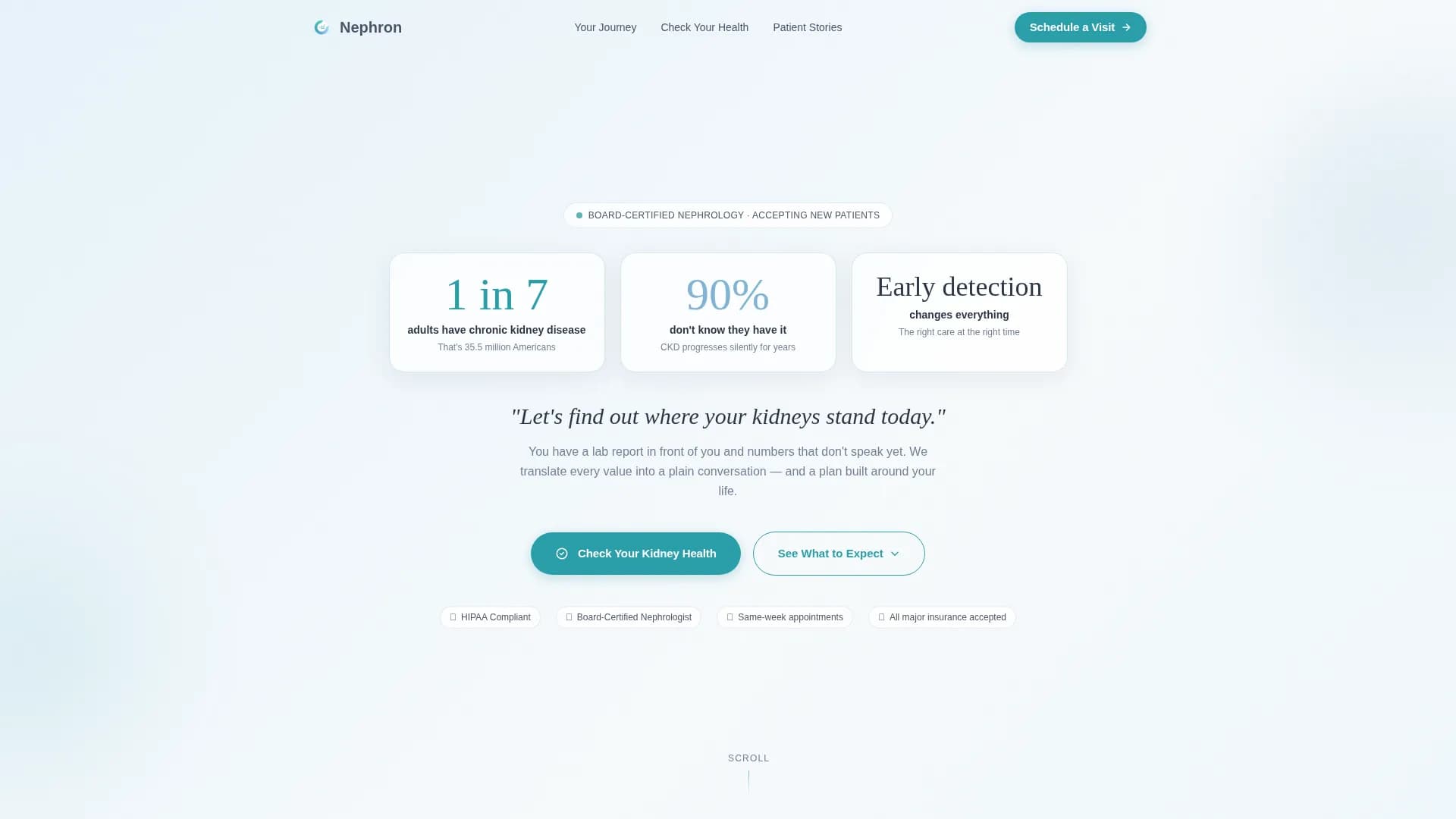 Nephrologist Booking Website Template