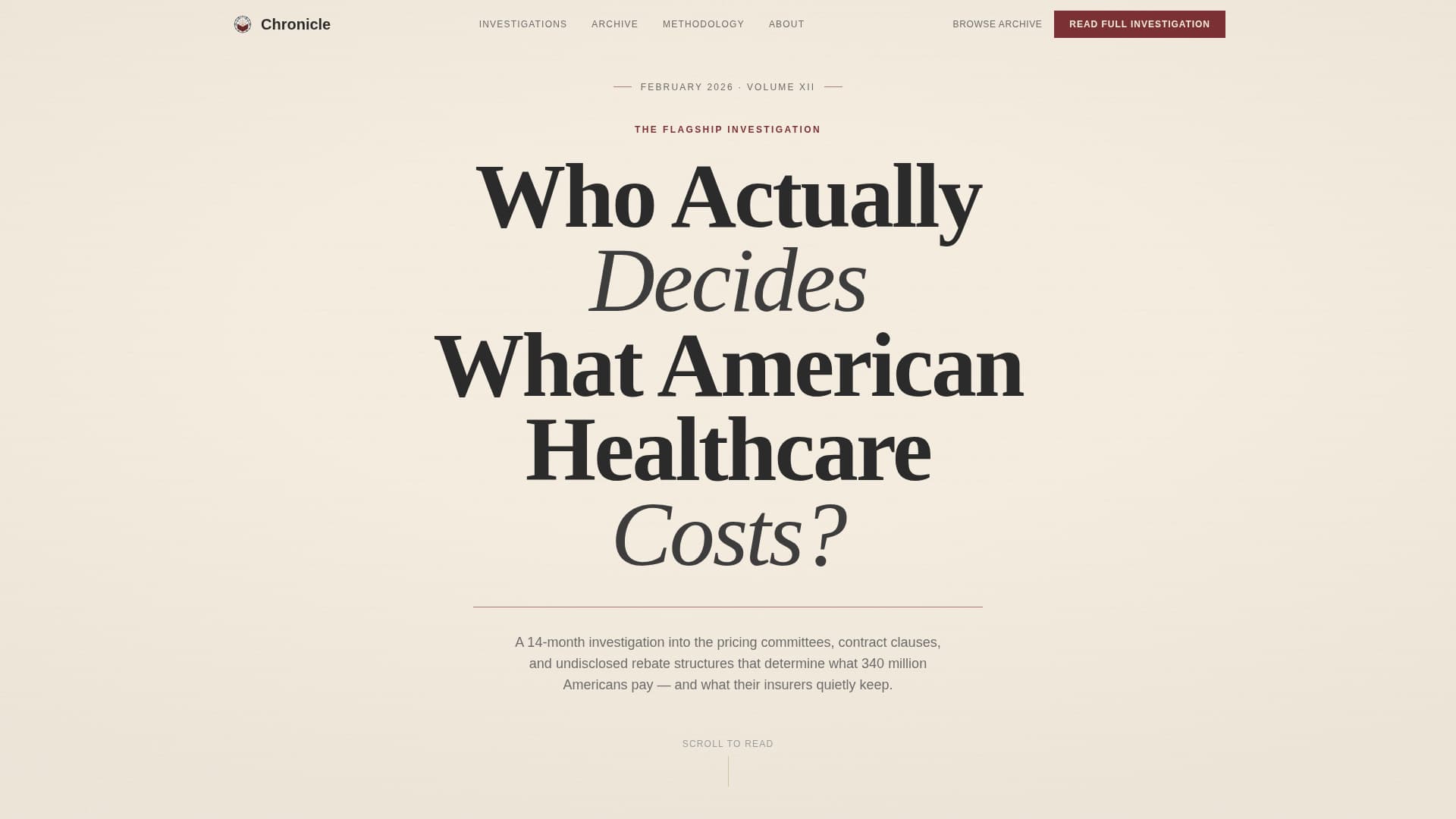 Chronicle - Authoritative Healthcare Landing Page Template