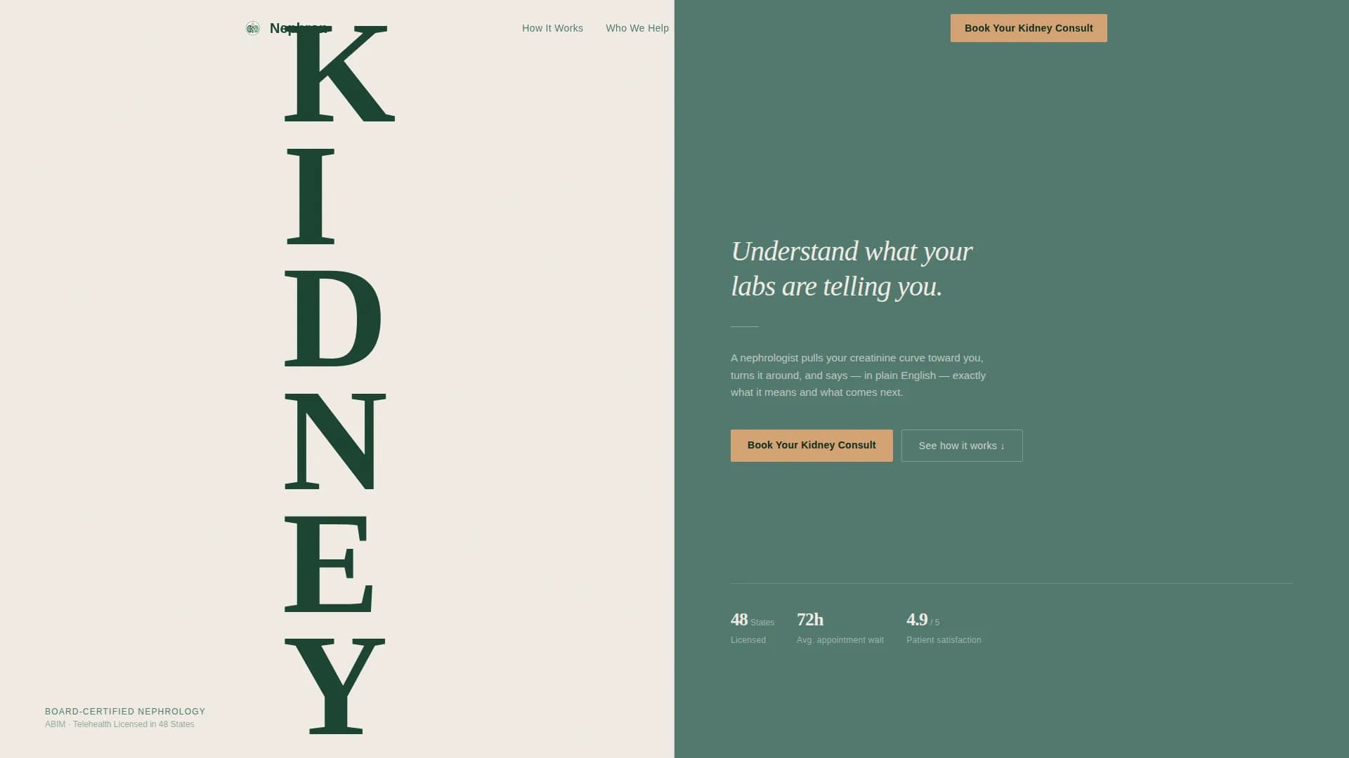 Nephrologist Complete Booking Website Template
