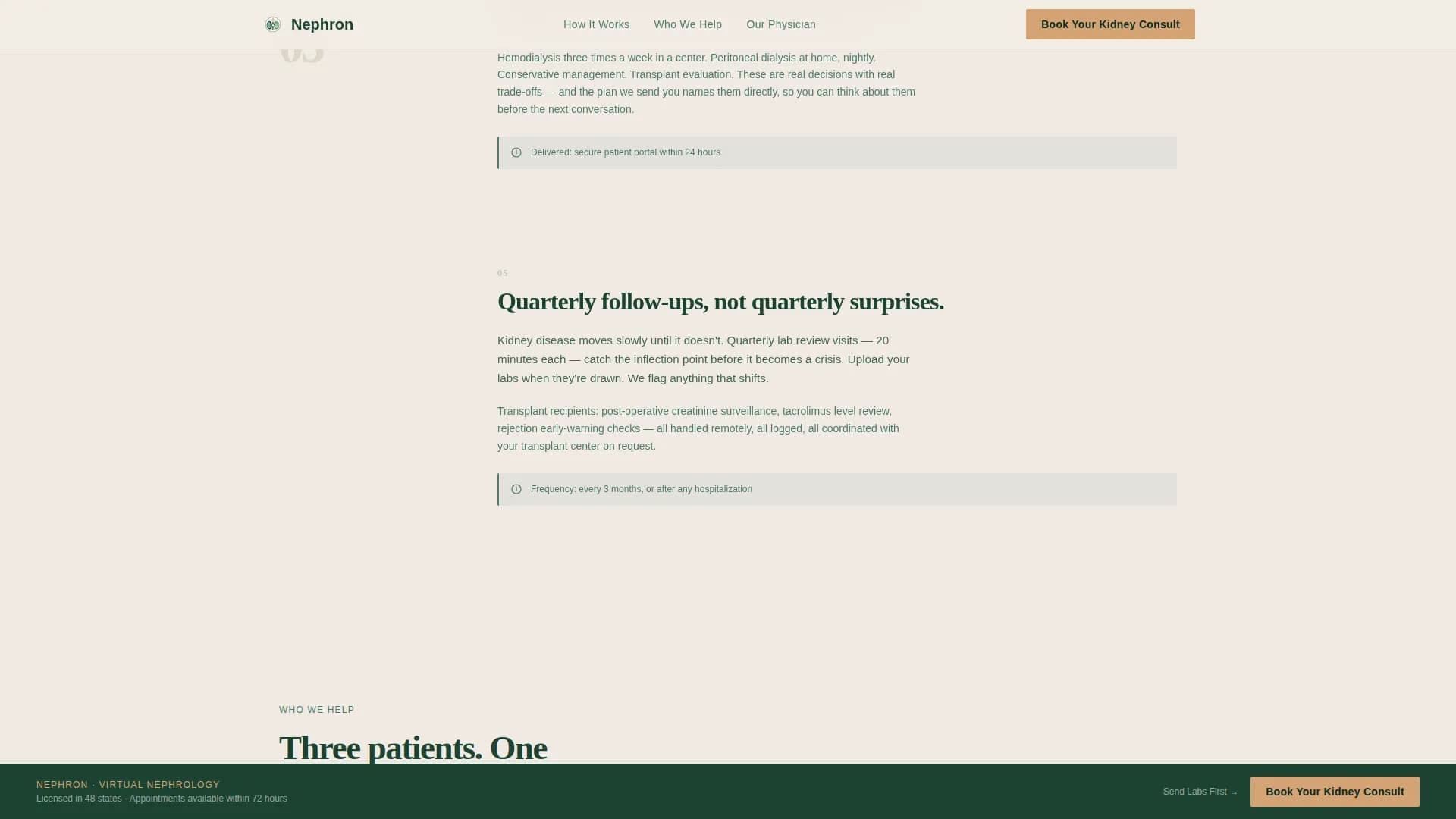 Nephrologist Complete Booking Website Template