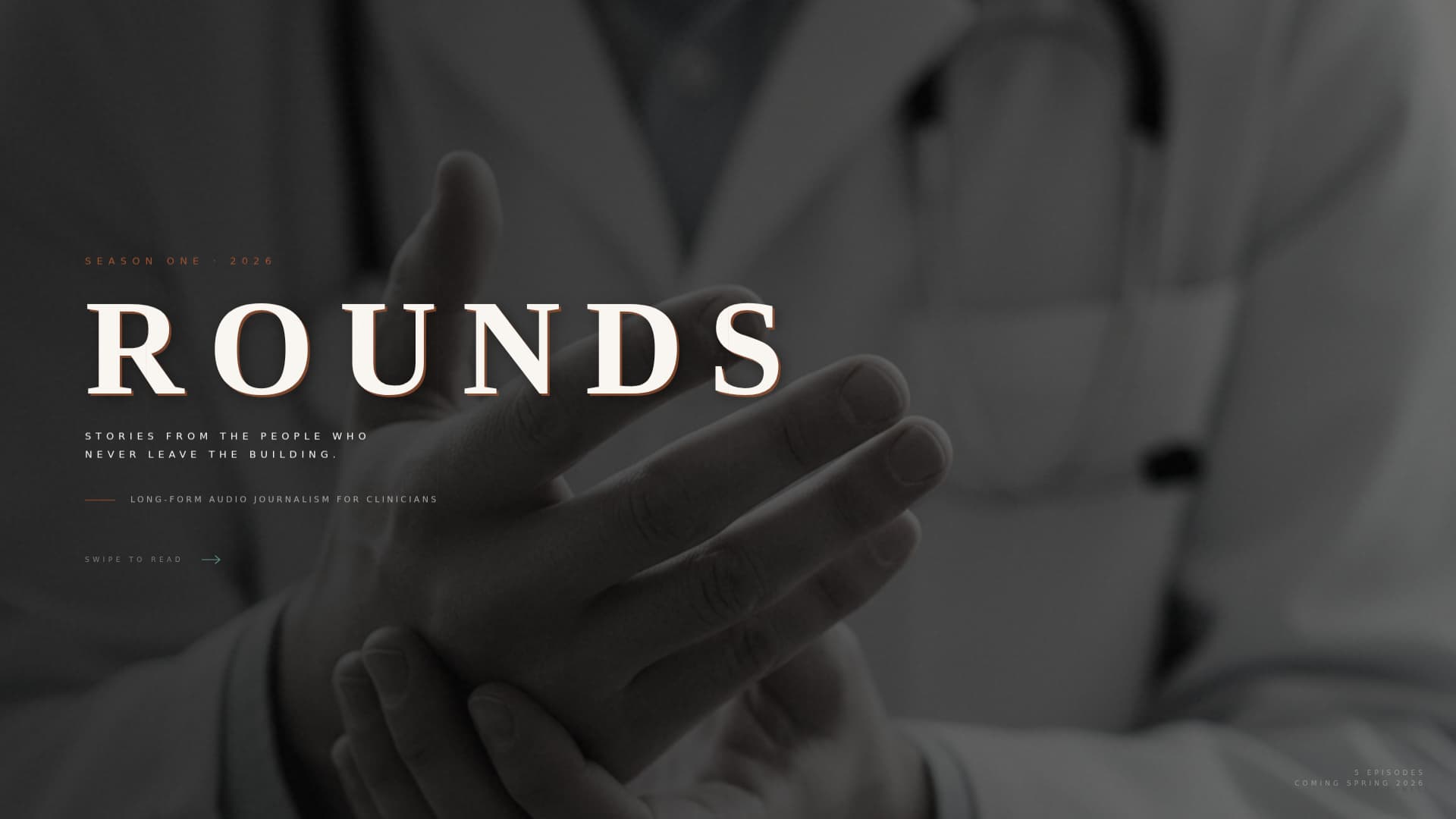 Rounds - Editorial Healthcare Landing Page Template