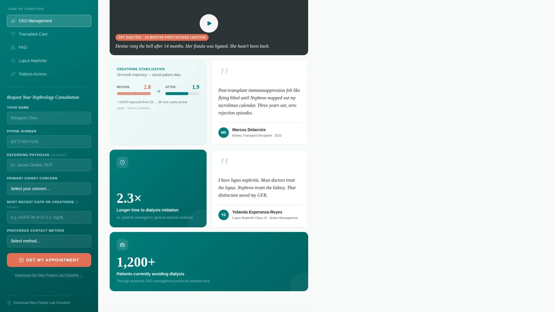 Nephrology Medicine Booking Website Template