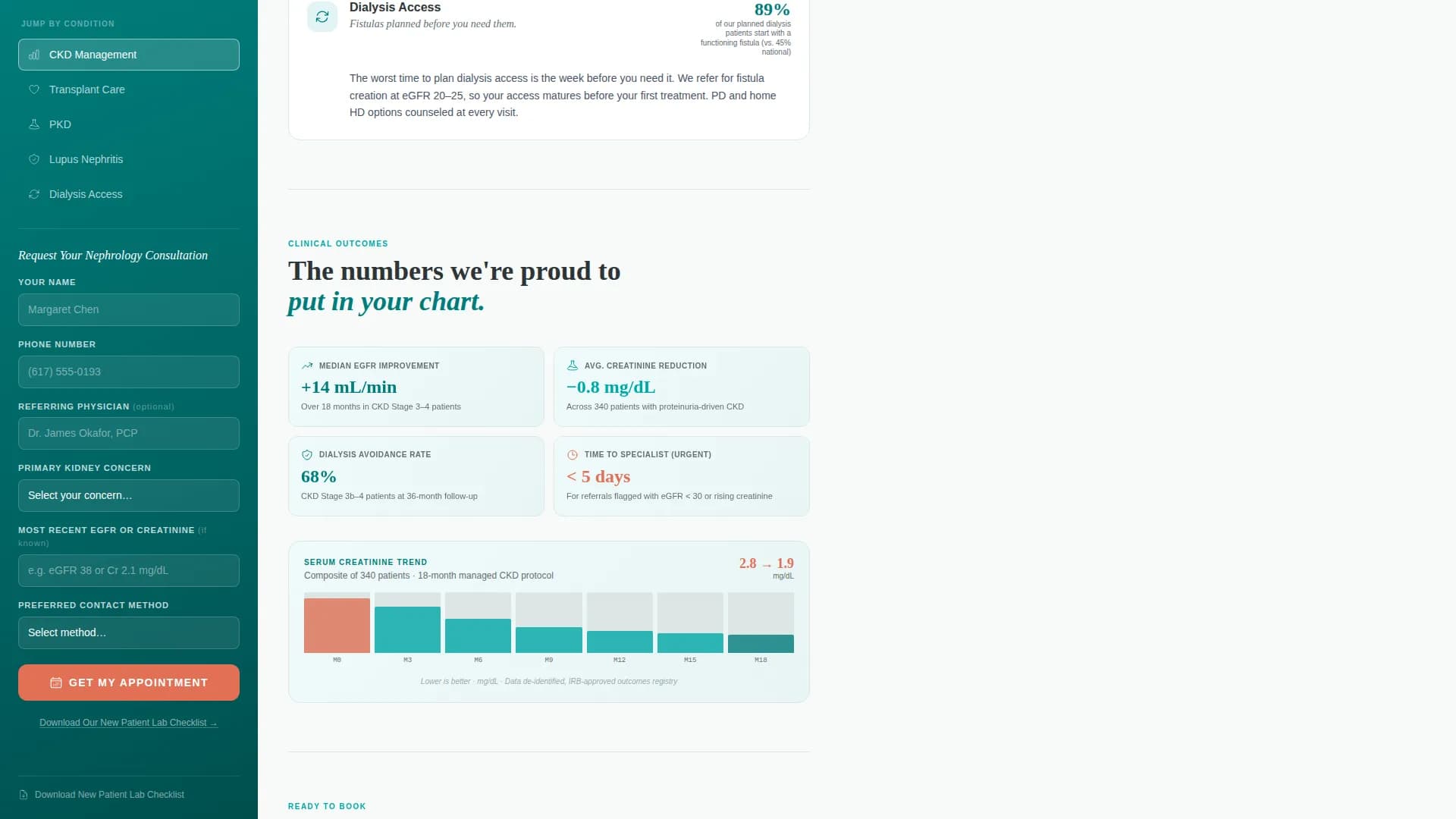 Nephrology Medicine Booking Website Template