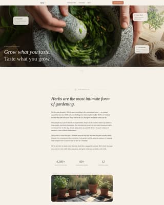 Sprig - Artisan Herbgarden Landing Page Template