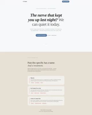 Pain Management Booking Website Template
