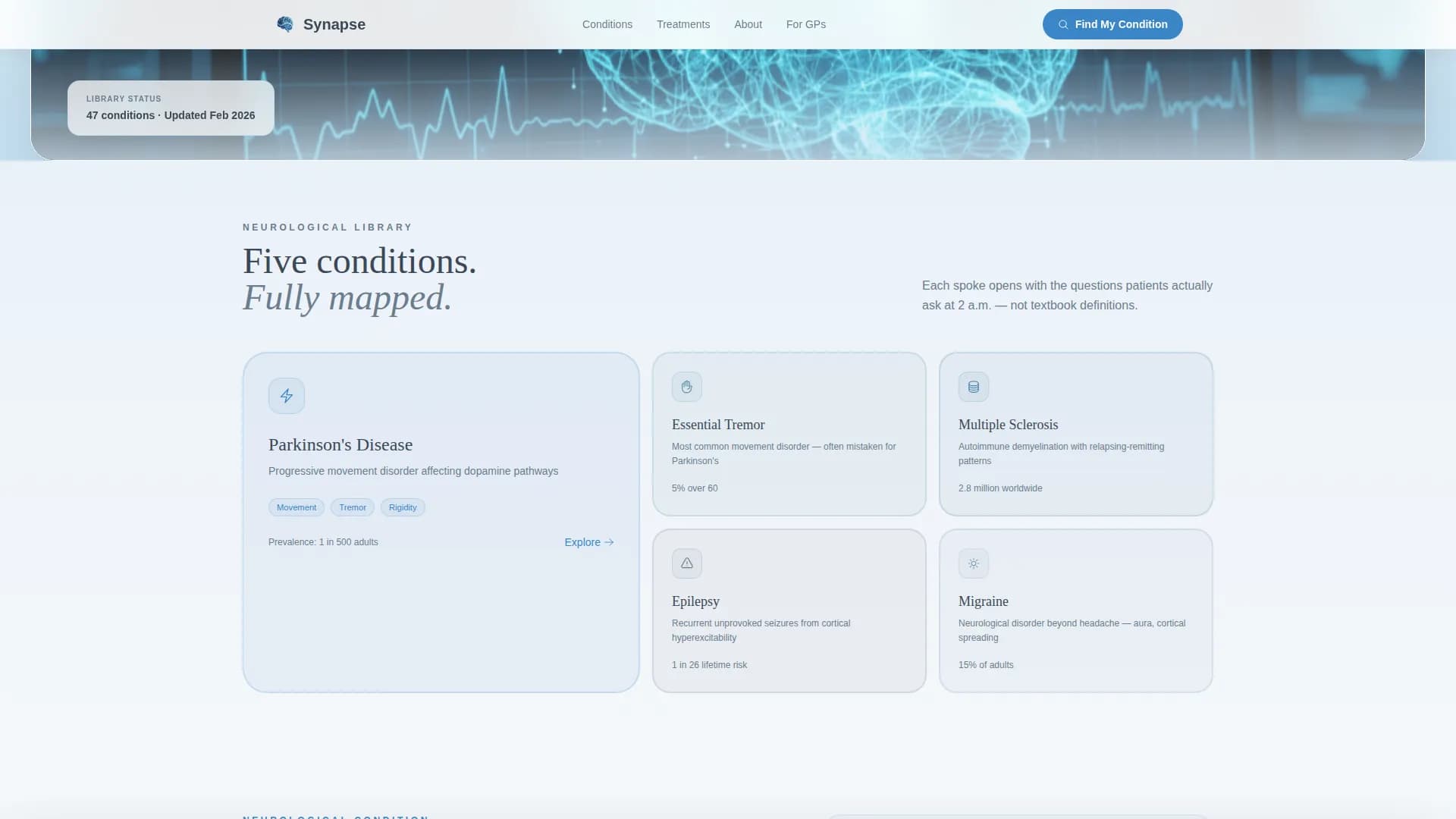 Neurologist Specialist FAQ Website Template