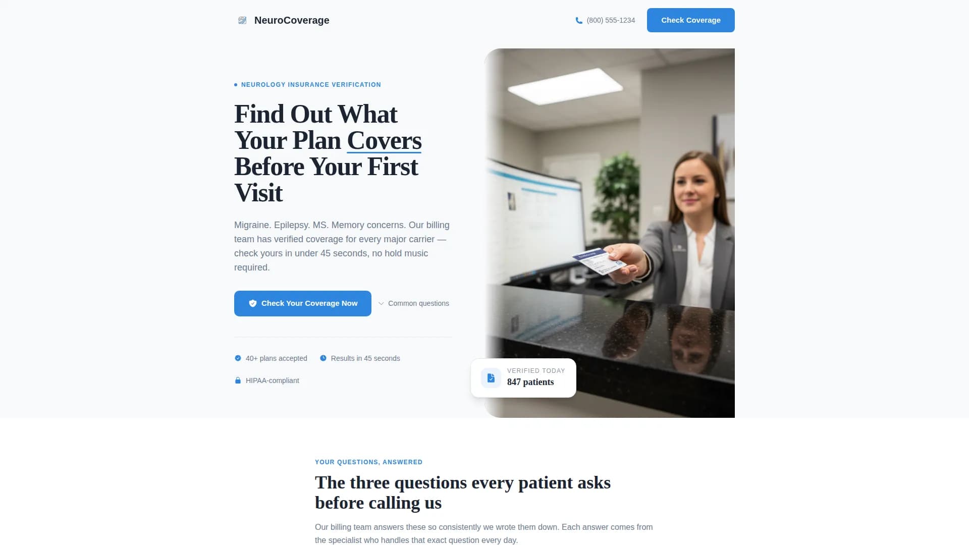 Neurologist FAQ Website Template