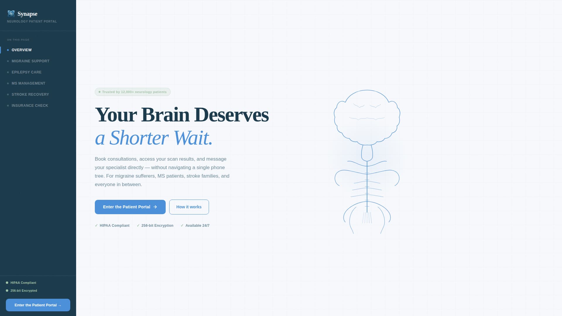 Neurologist Booking Website Template
