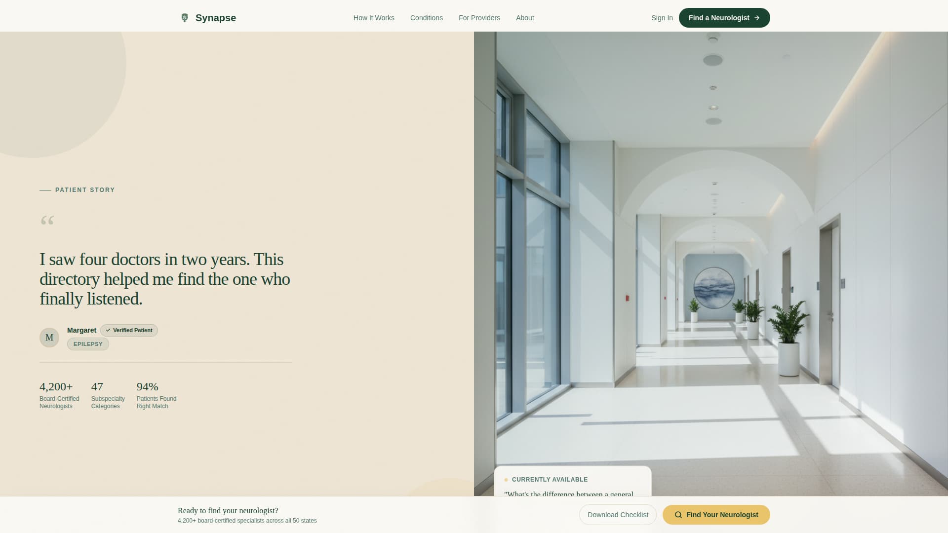 Neurologist FAQ Website Template
