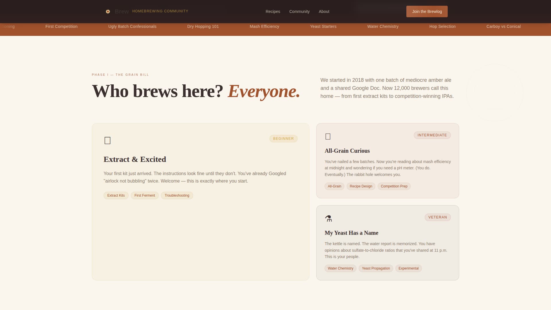 Brew - Handcrafted Homebrewing Landing Page Template