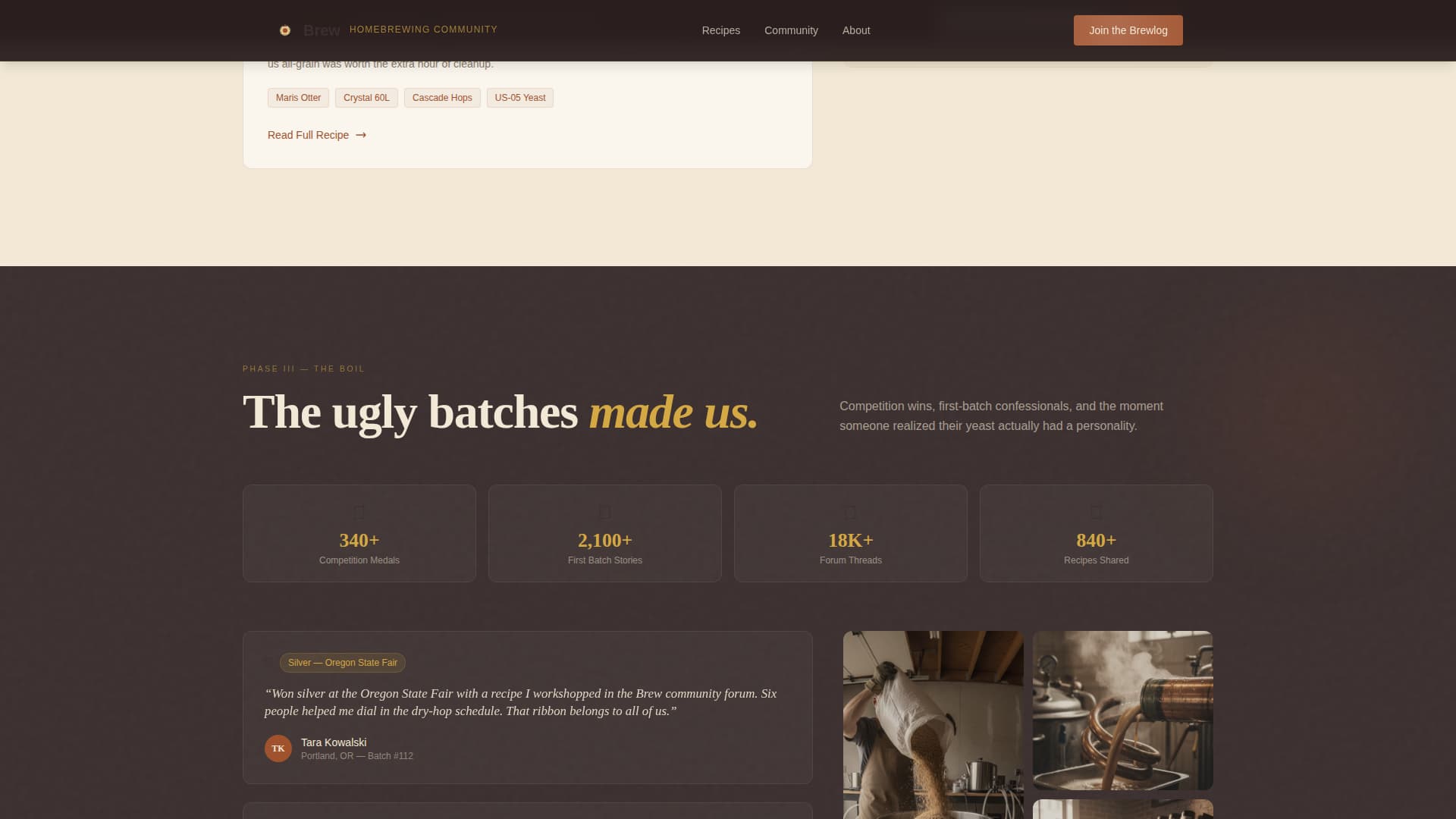 Brew - Handcrafted Homebrewing Landing Page Template