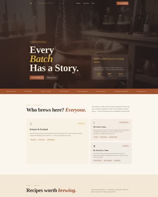 Brew - Handcrafted Homebrewing Landing Page Template