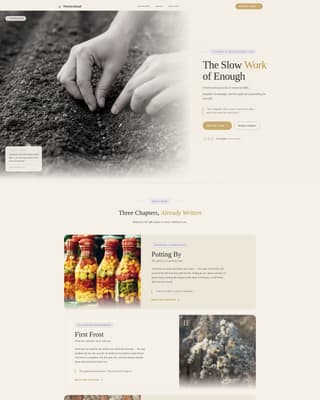 Homestead - Timeless Selfsufficiency Landing Page Template