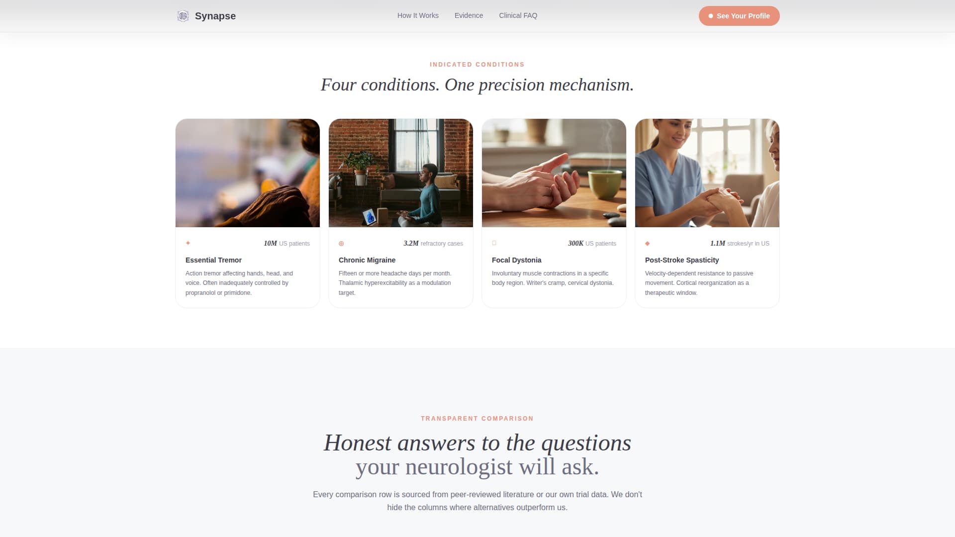 Synapse - Precision Neuromodulation Landing Page Template