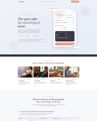 Synapse - Precision Neuromodulation Landing Page Template