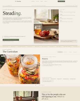 Steading - Rustic Homesteading Landing Page Template