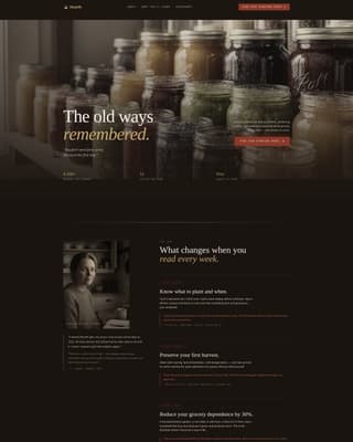 Hearth - Rustic Homesteading Landing Page Template