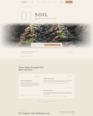 Steading - Seasonal Homesteading Landing Page Template