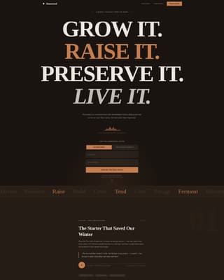 Homestead - Rustic Podcast Landing Page Template
