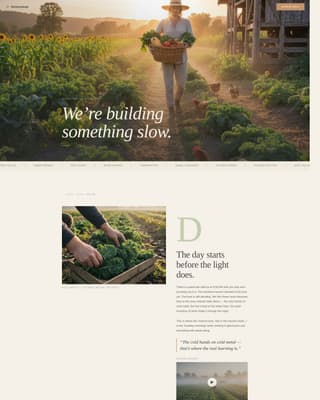 Homestead - Rustic Selfsufficiency Landing Page Template