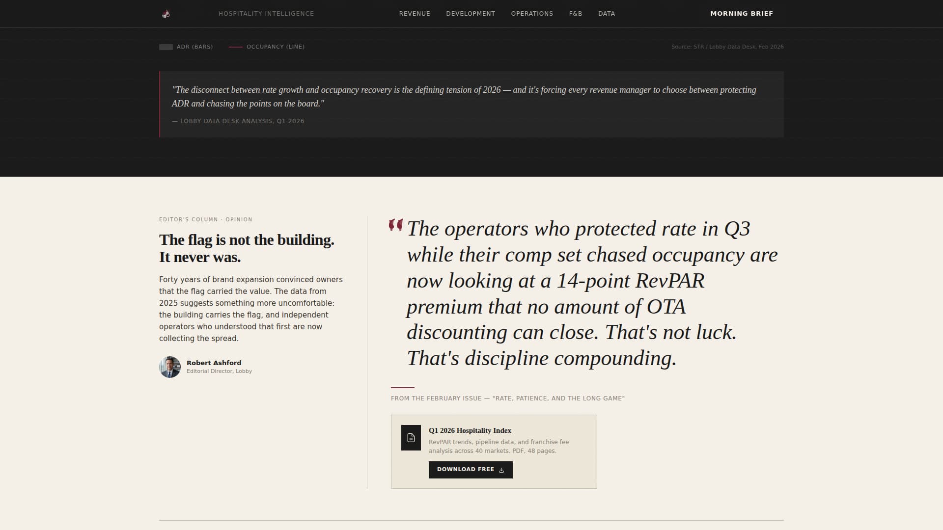 Lobby - Authoritative Hospitality Landing Page Template