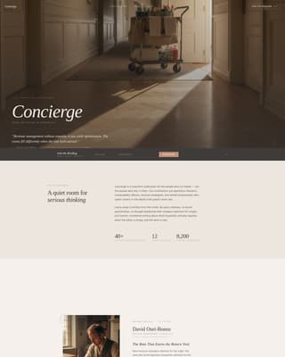 Concierge — Premium Luxury Services Landing Page Template