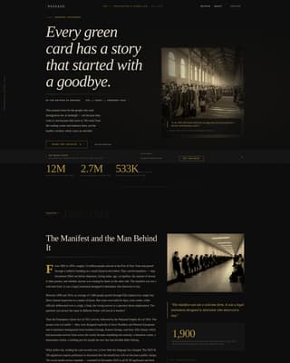 Passage - Cinematic Immigration Landing Page Template