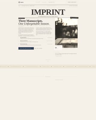 Imprint - Timeless Publisher Landing Page Template