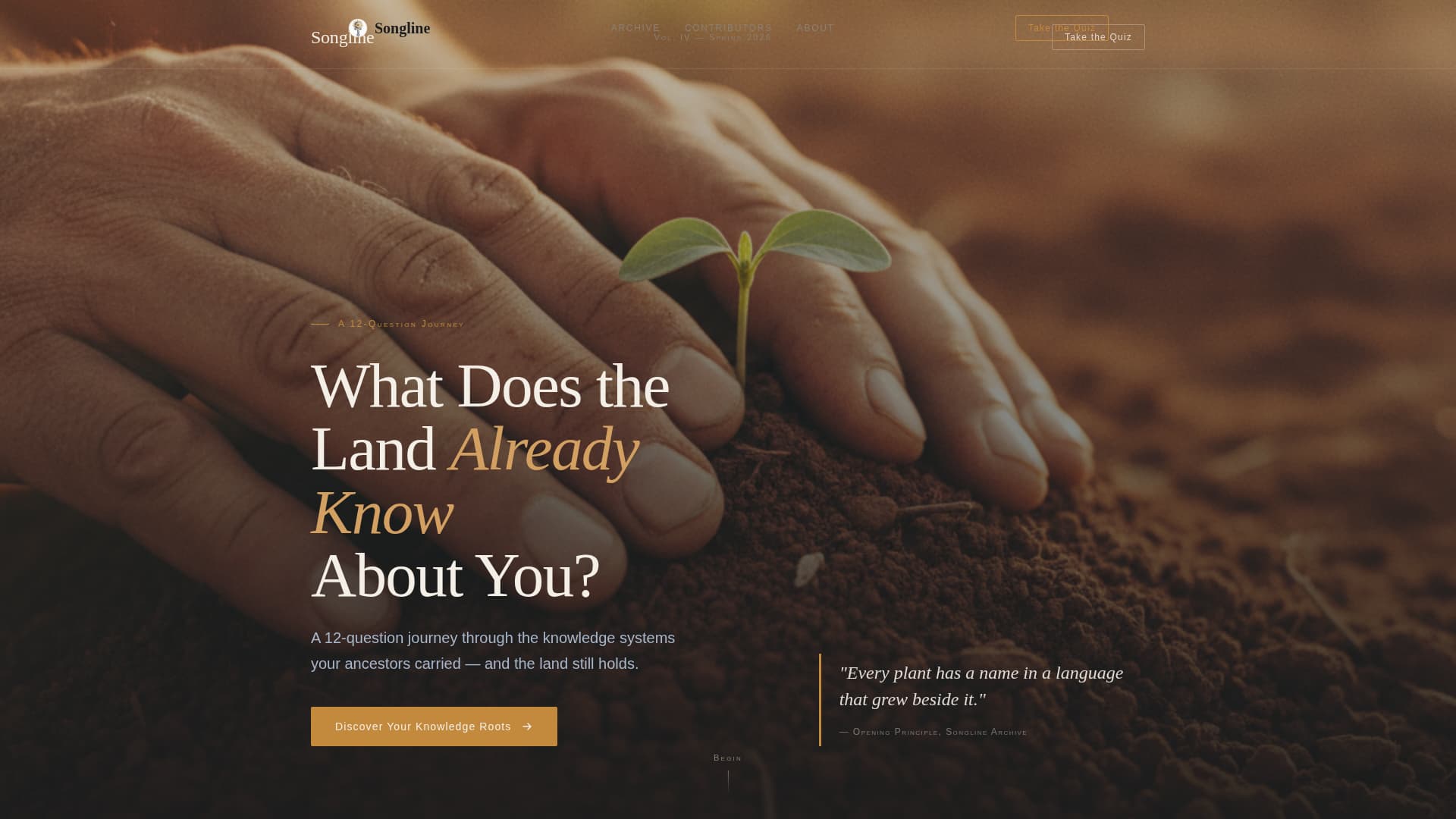Songline - Ancestral Wisdom Landing Page Template