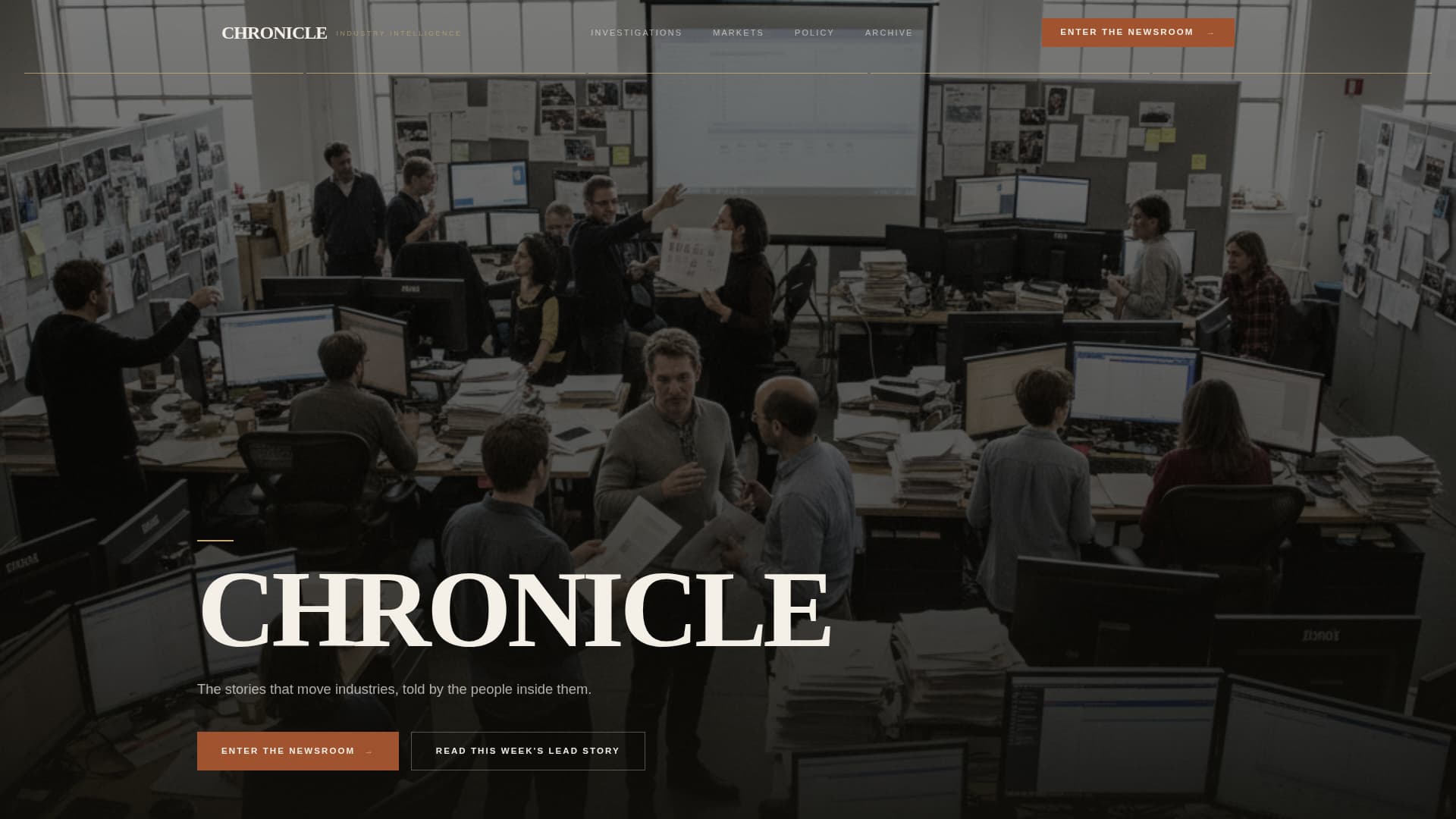 Chronicle - Authoritative Industrynews Landing Page Template