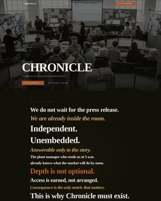 Chronicle - Authoritative Industrynews Landing Page Template